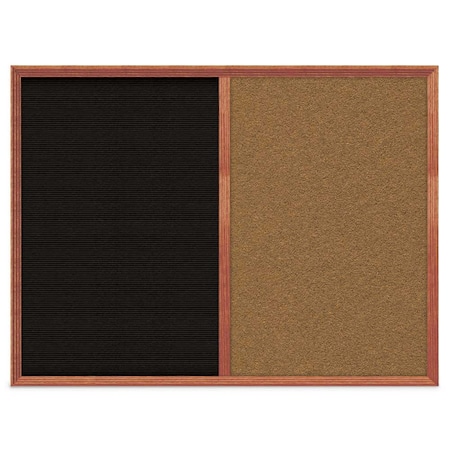 United Visual Products Slim Style Indoor Enclosed Corkboard, 12 UV500SCH-BRONZE-CLOUD